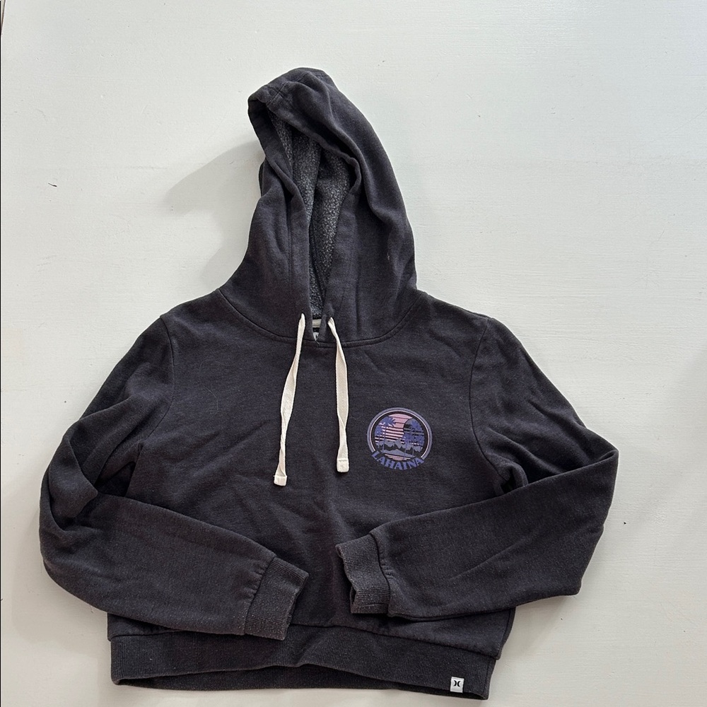 Hurley Gray and Cream Hoodie